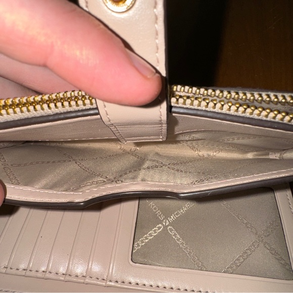 Michael Kors - Adele Double Zip Gold Tone Wristlet - Picture 8 of 13